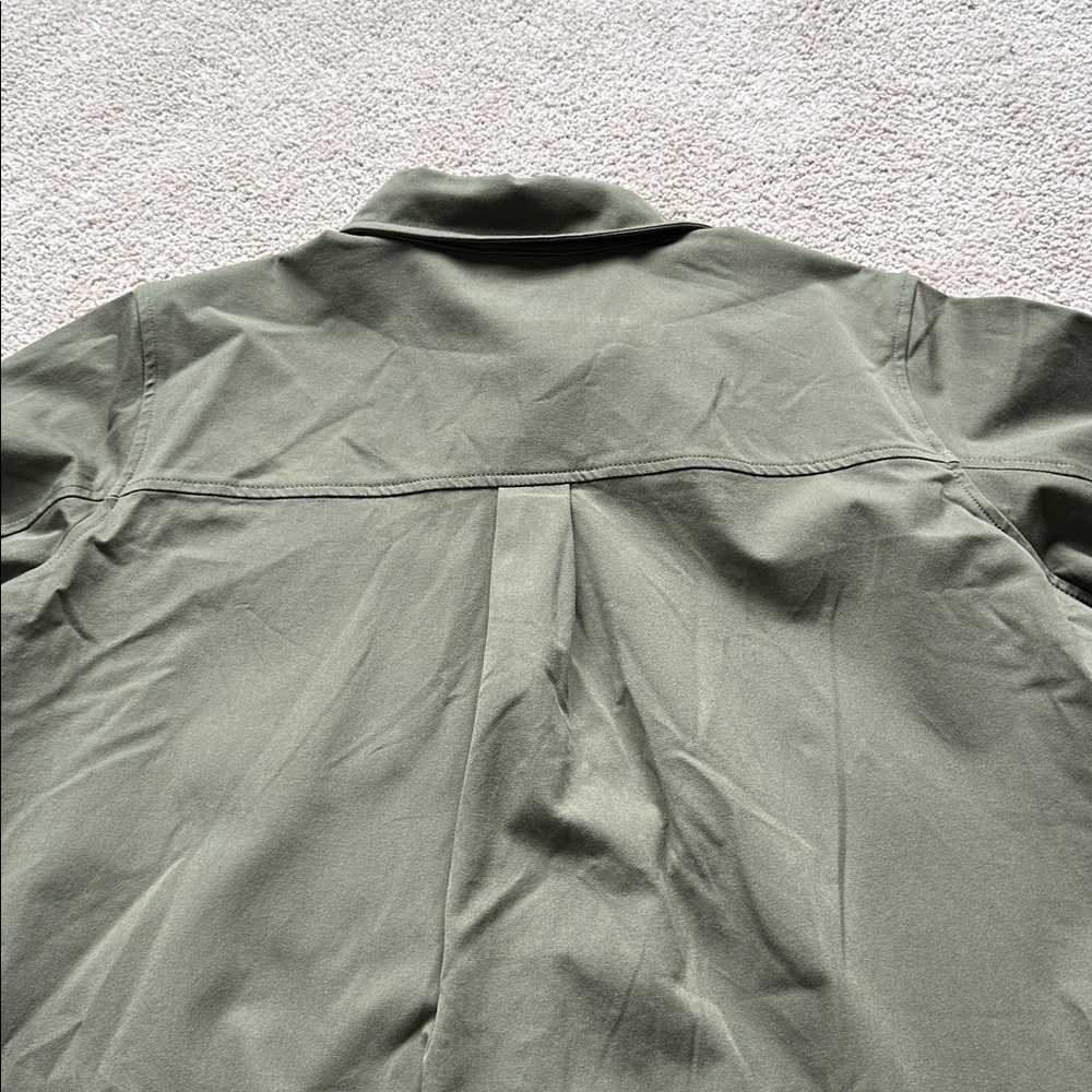 Universal Standard Olive Green Button-Up Shirt Dress - Picture 10 of 13